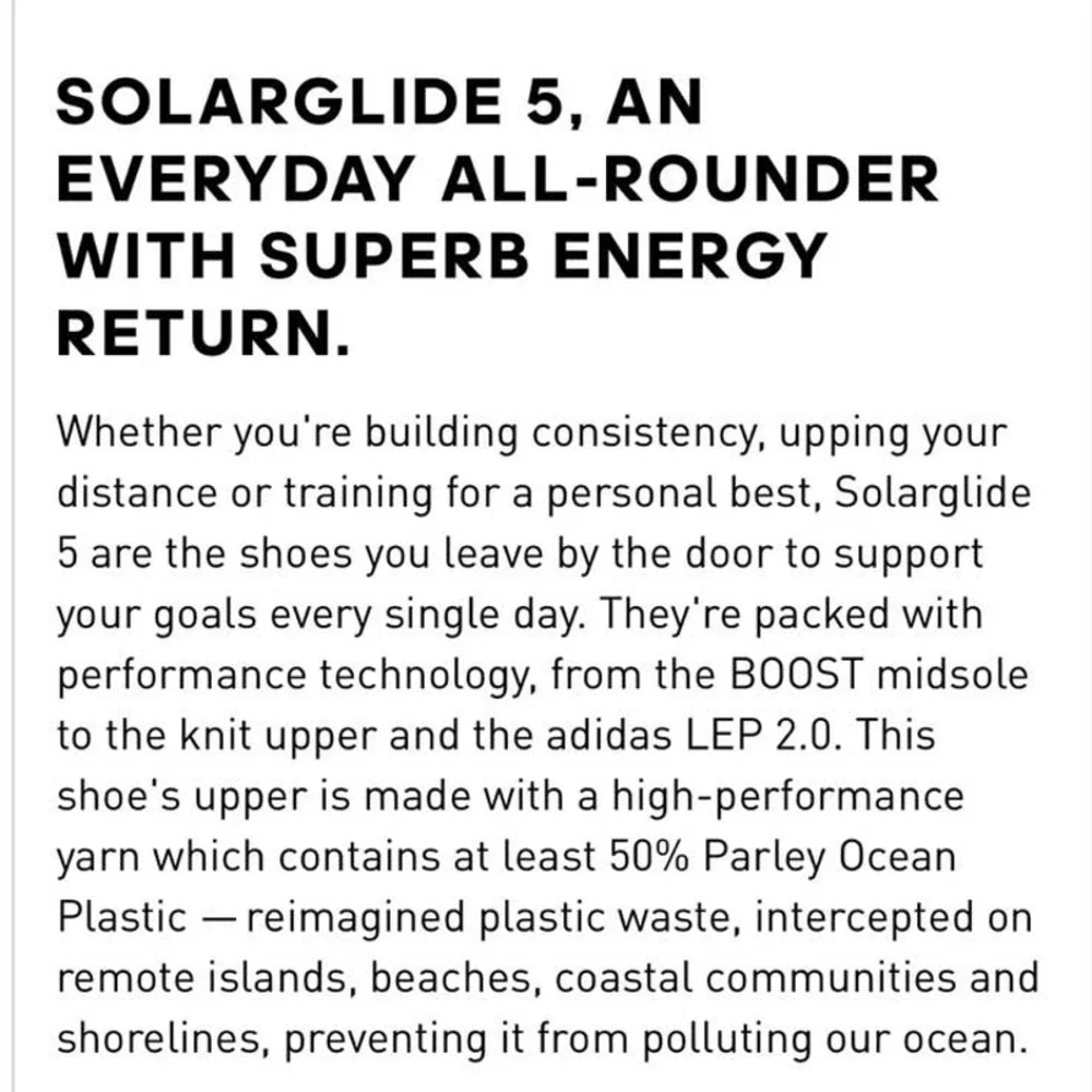 Adidas Solarglide 5 men’s‎ black running shoes